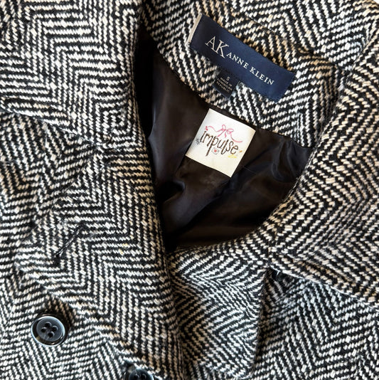 Anne Klein Houndstooth Blazer Jacket (S)