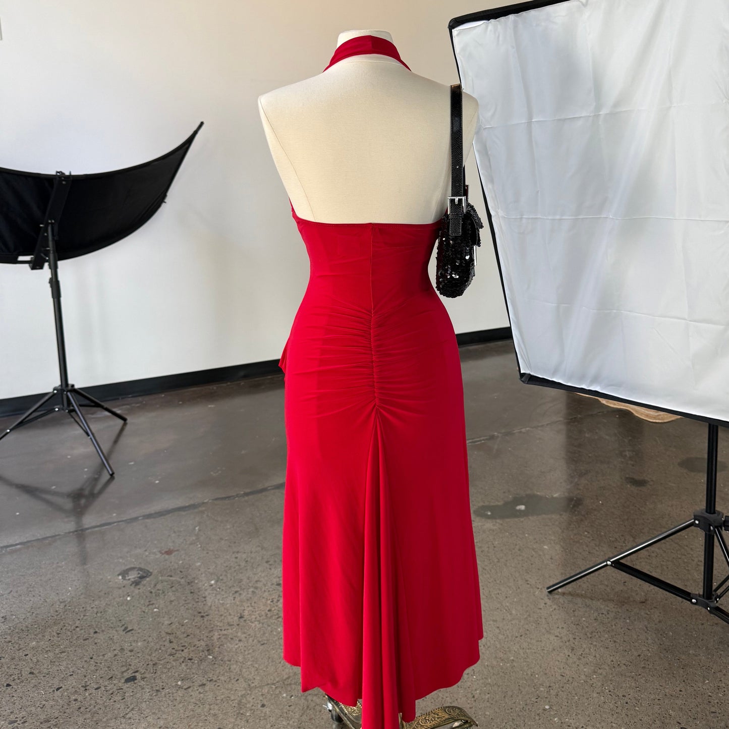 Sonnia K Red Halter Dress (M)