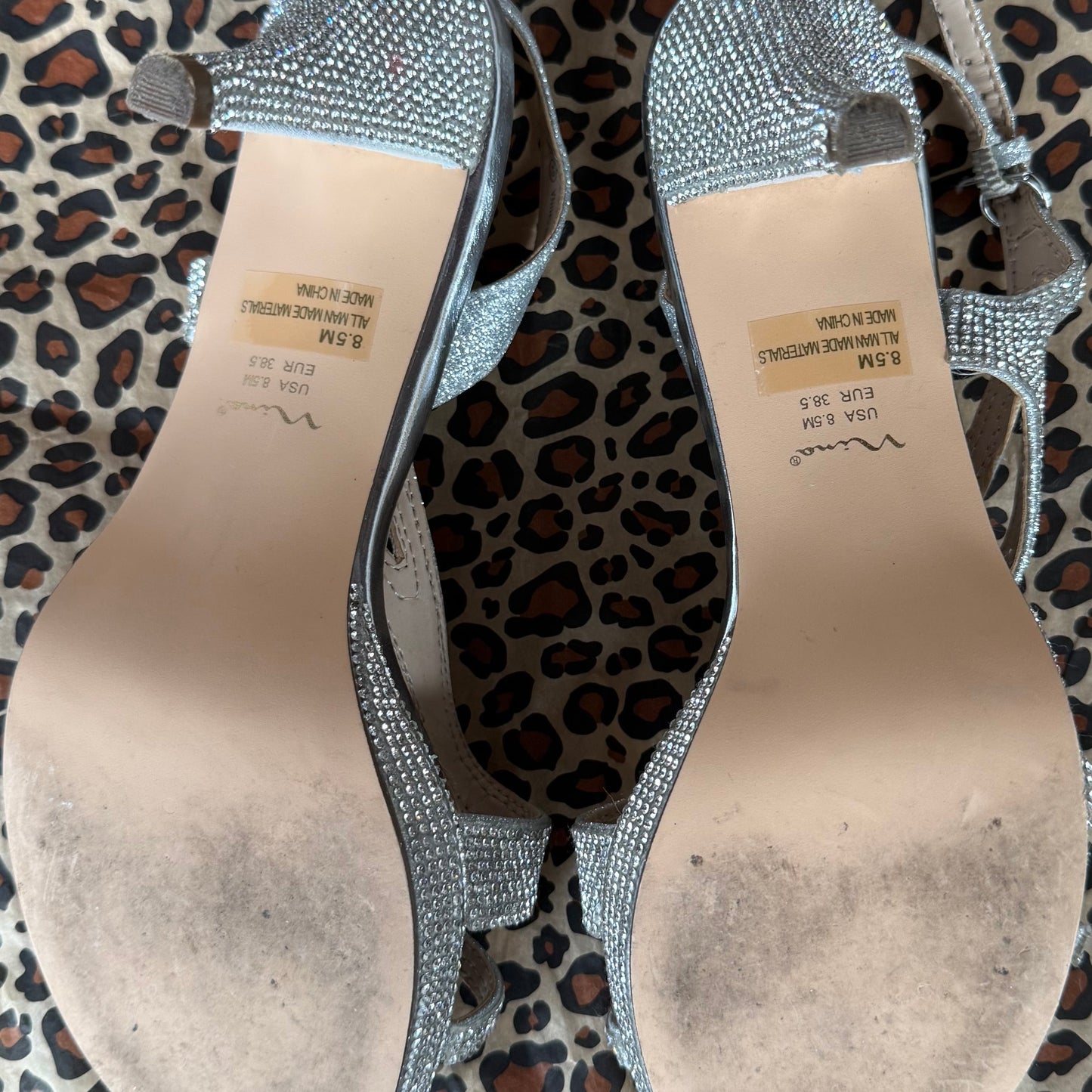 Nina Strappy Rhinestone Heels (8.5)