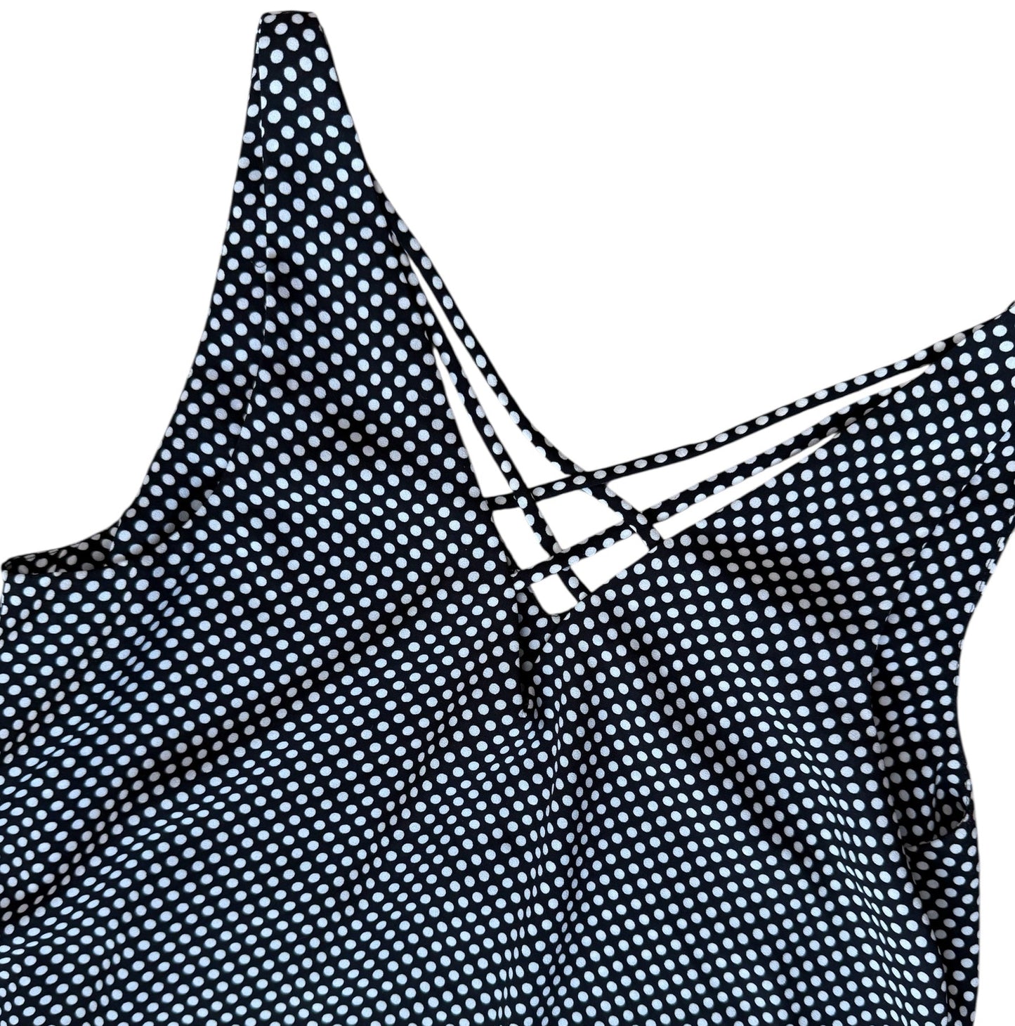 Express Crisscross Polka Dot Tank (S)