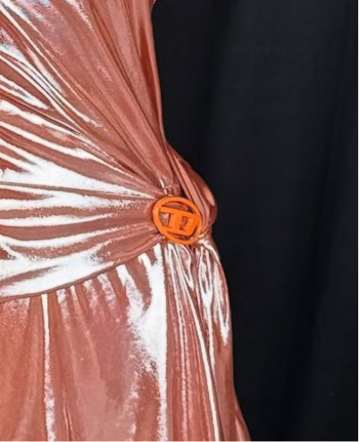 Metallic Diesel Mini Dress