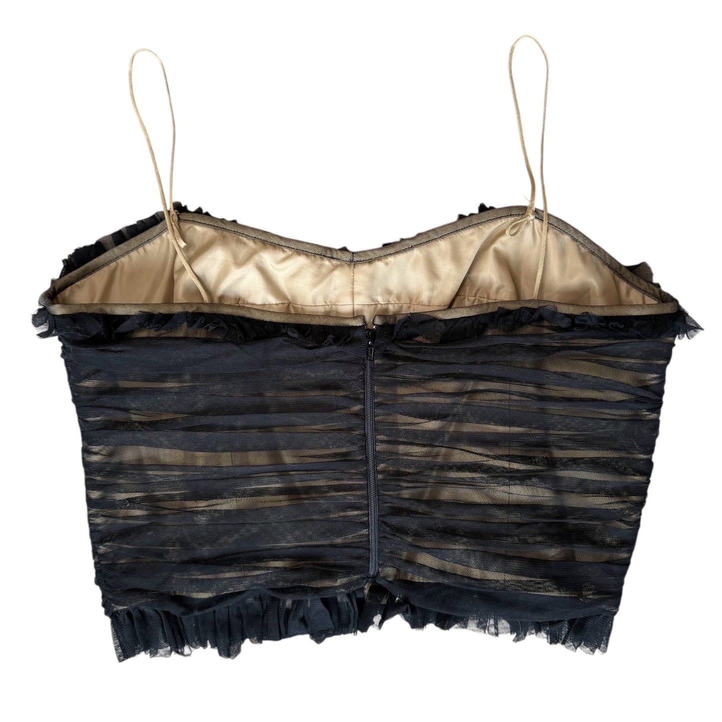 Nine West Ruffled Tulle Camisole With Rosette (M/L)