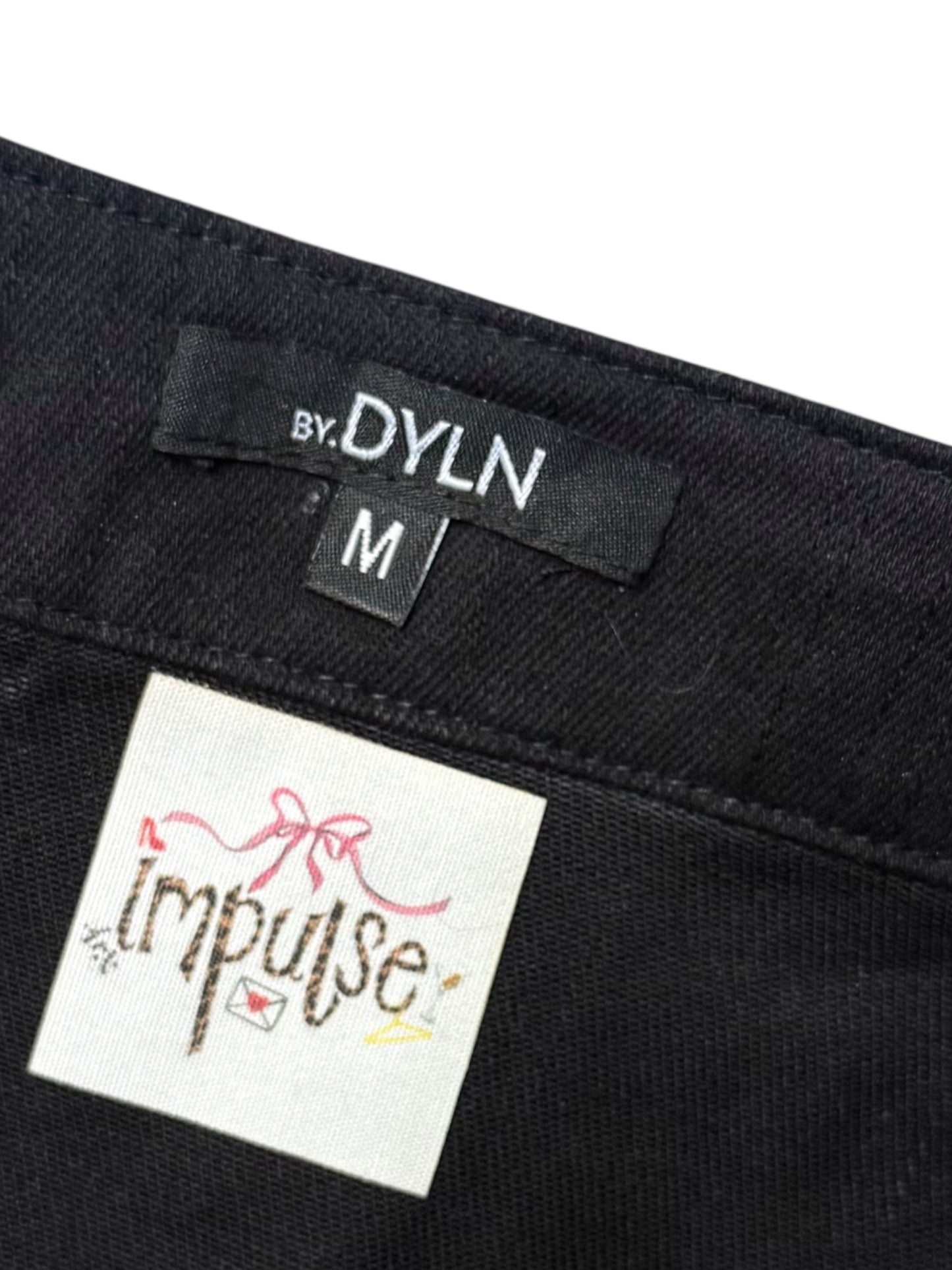 DYLN Black Mini Skirt With White Stitching