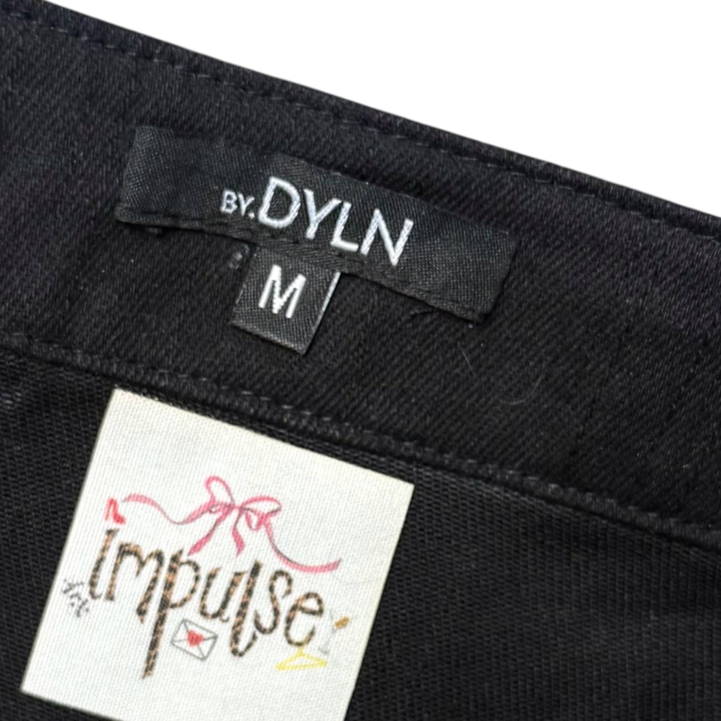 DYLN Black Mini Skirt With White Stitching (M)