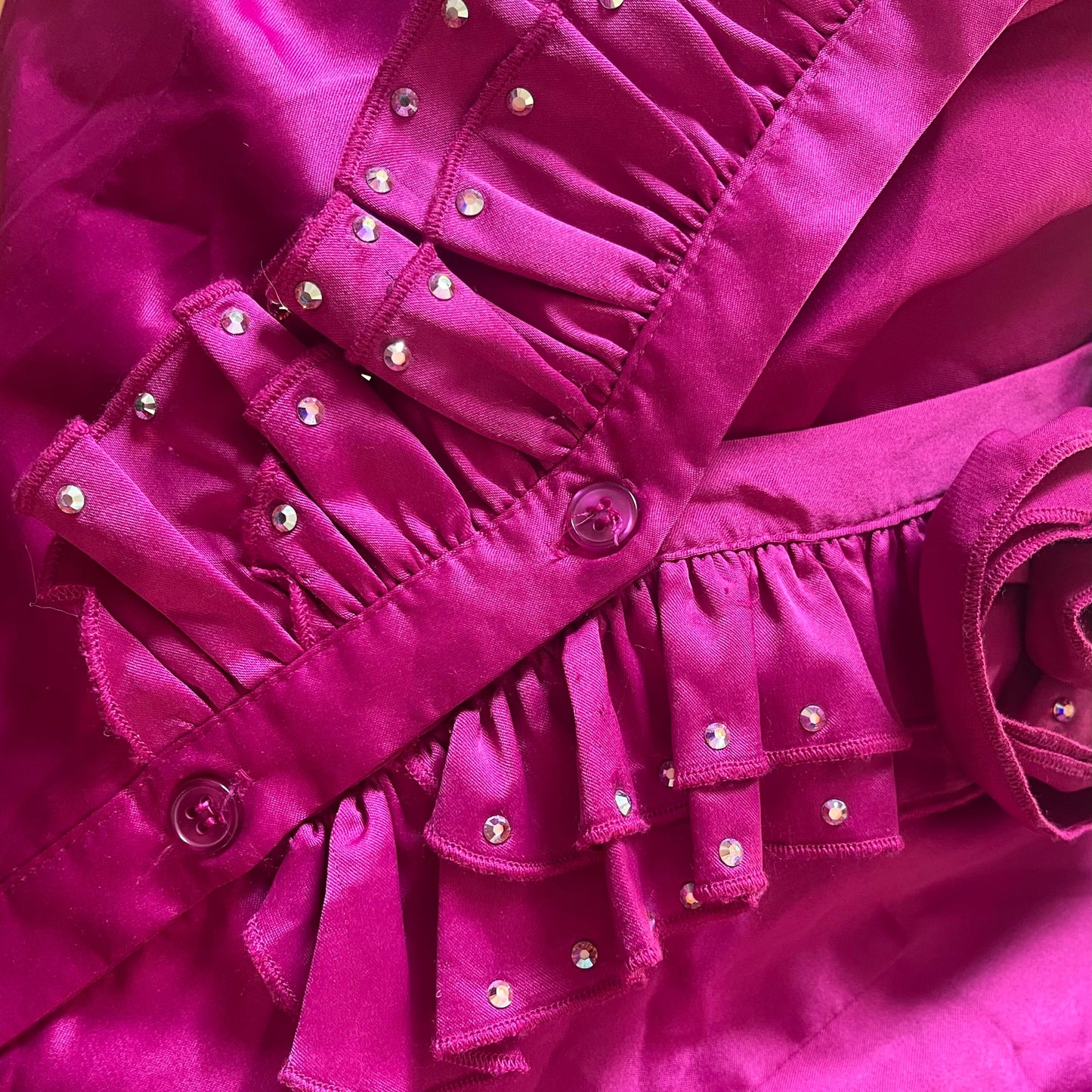 New York & Company Rosette Button Down With Rhinestones (XS)