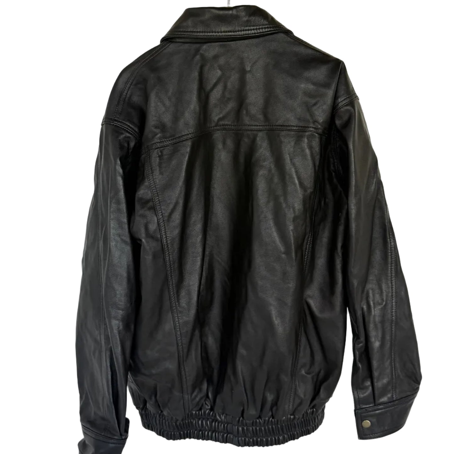 Real Leather Bomber Jacket (L)