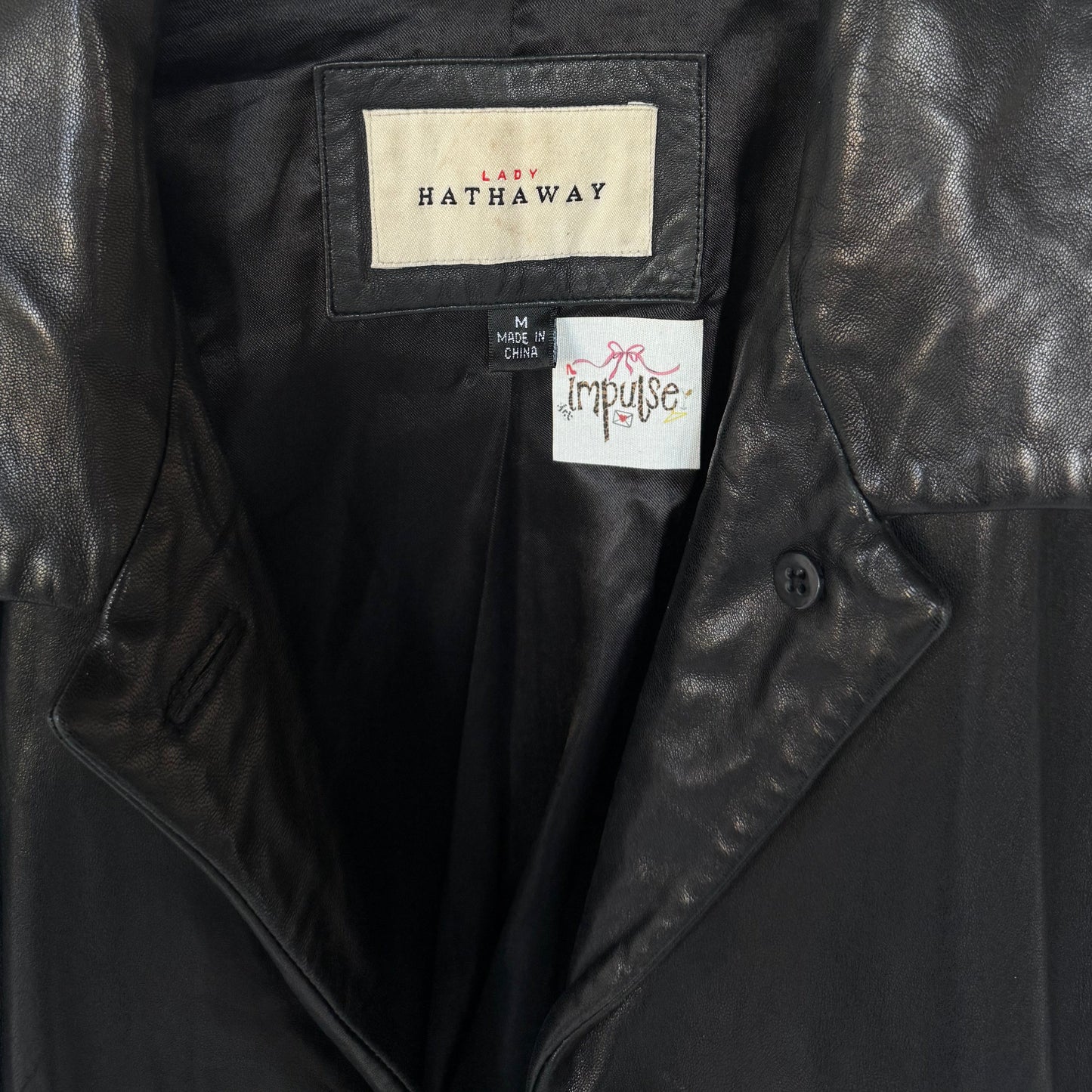 Lady Hathaway Leather Blazer Coat (M)
