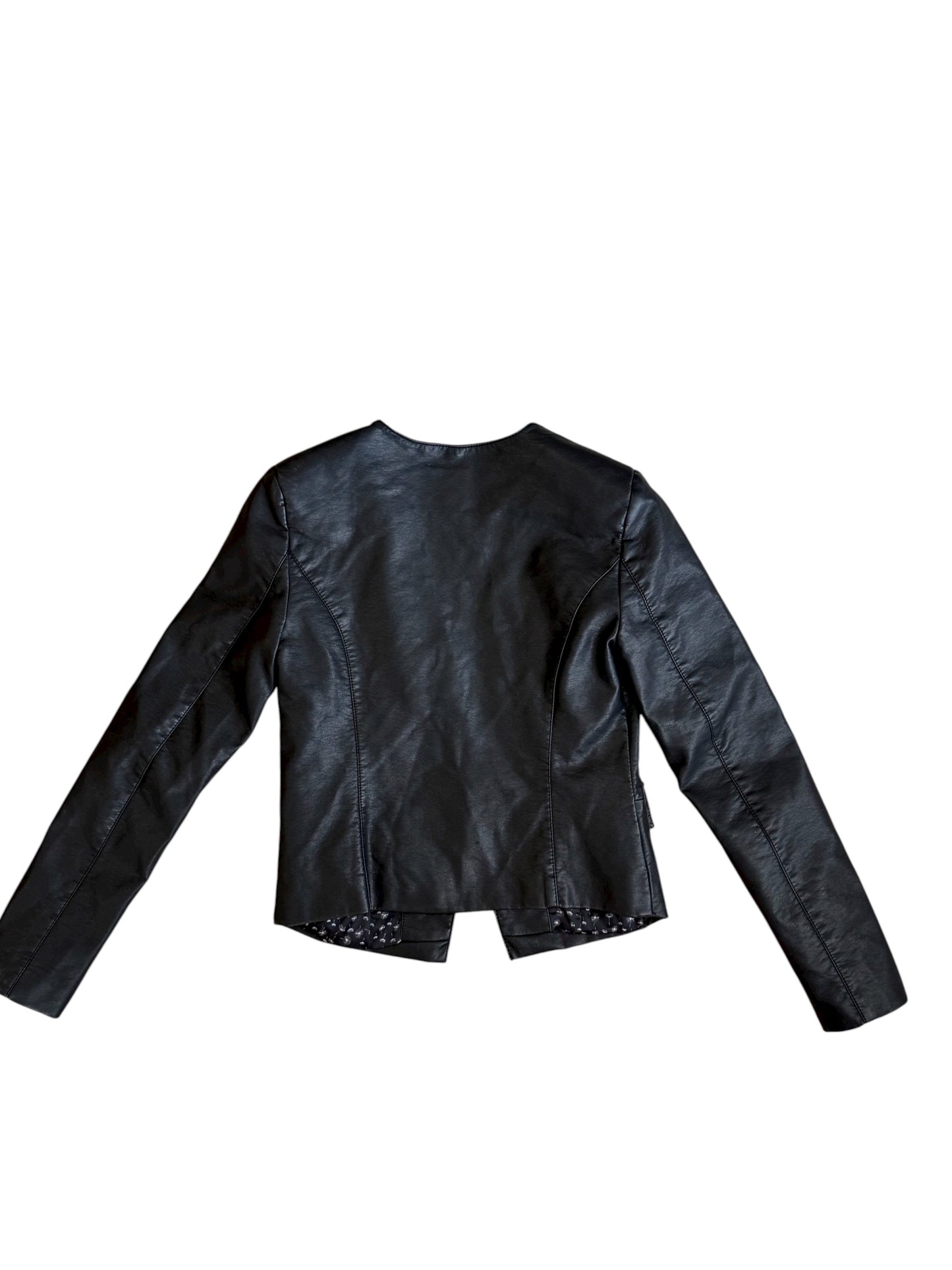 Black Rivet Leather Blazer