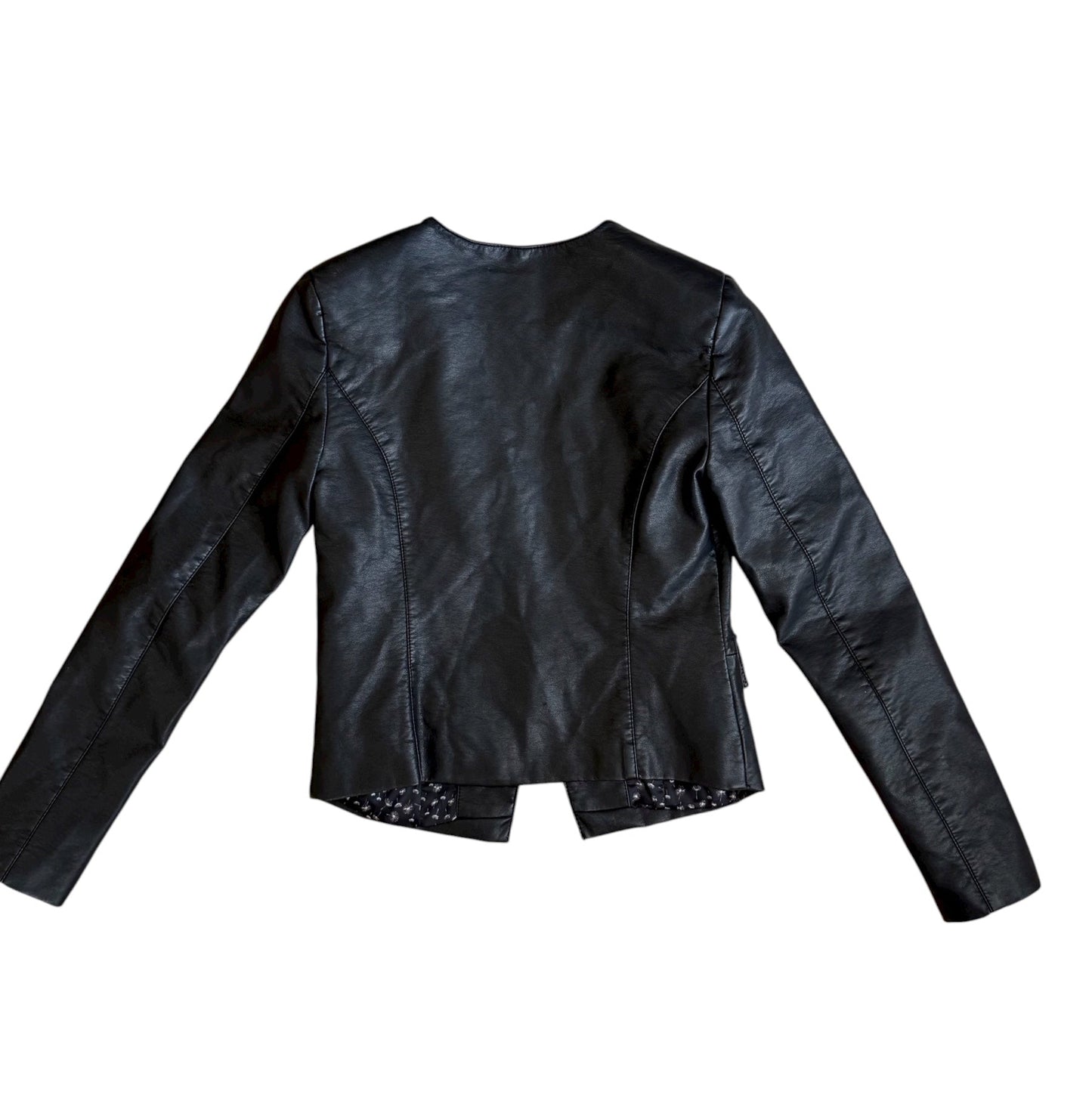 Black Rivet Leather Blazer (XS)