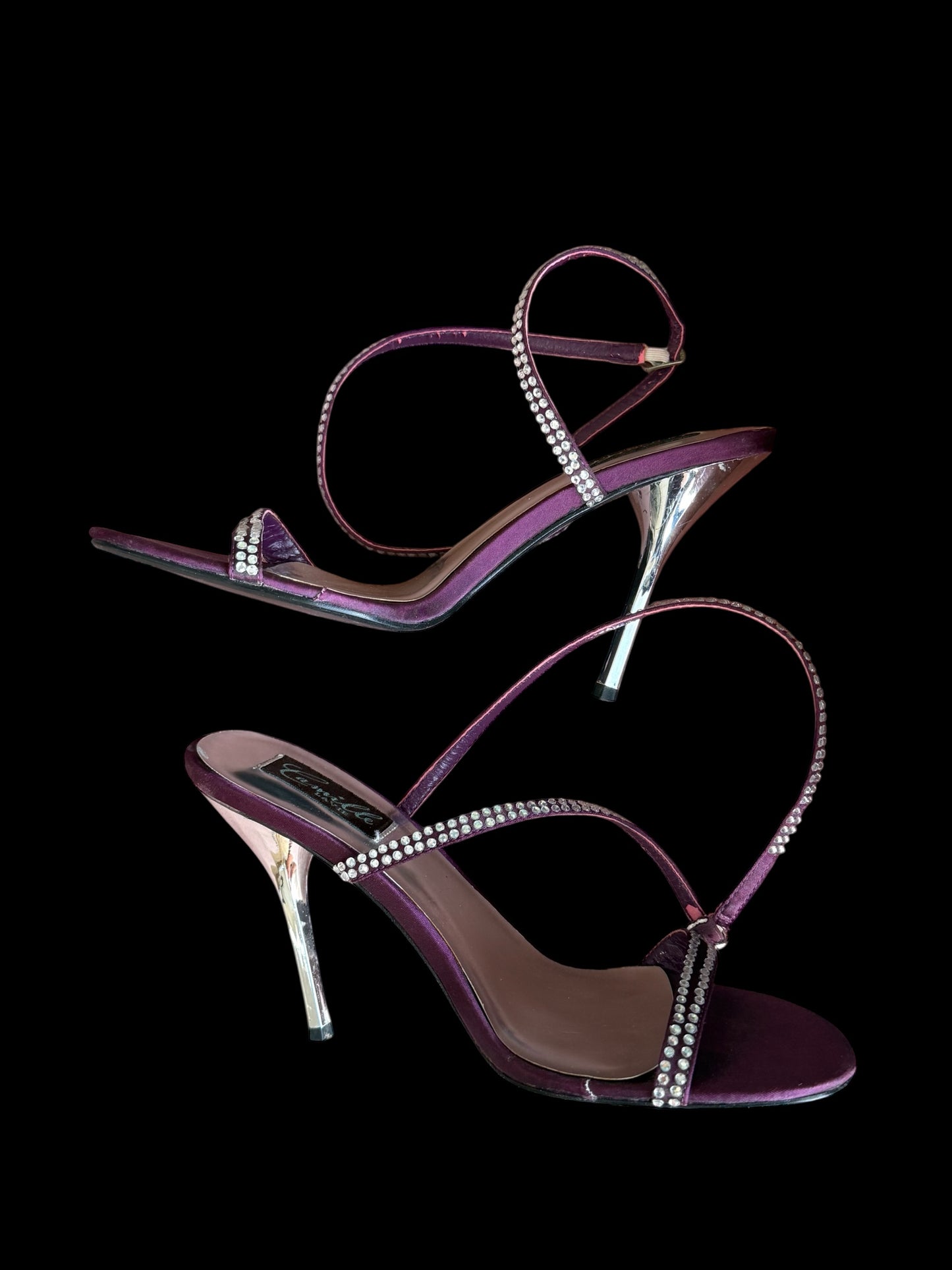 Capollini Paris Purple And Silver Heels