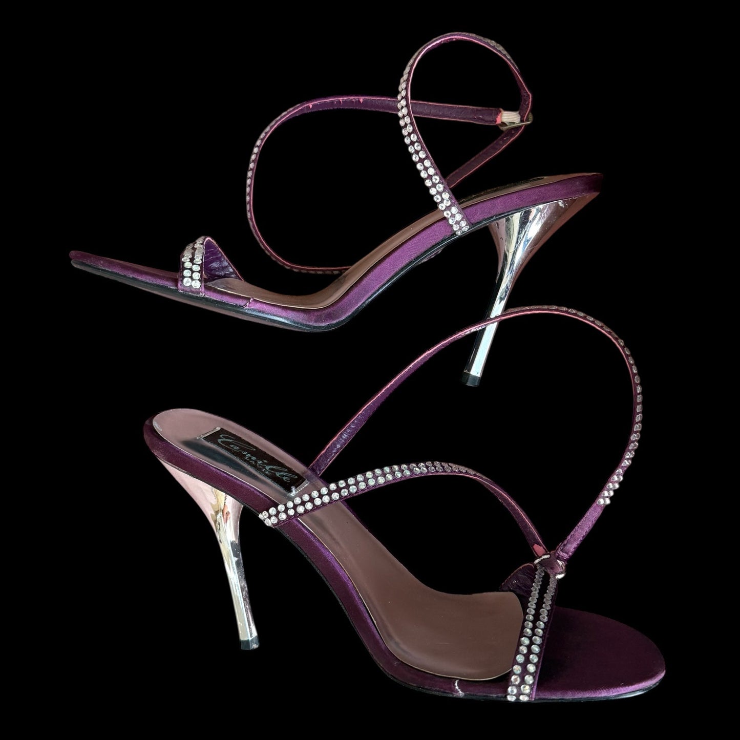 Capollini Paris Purple And Silver Heels (7.5)