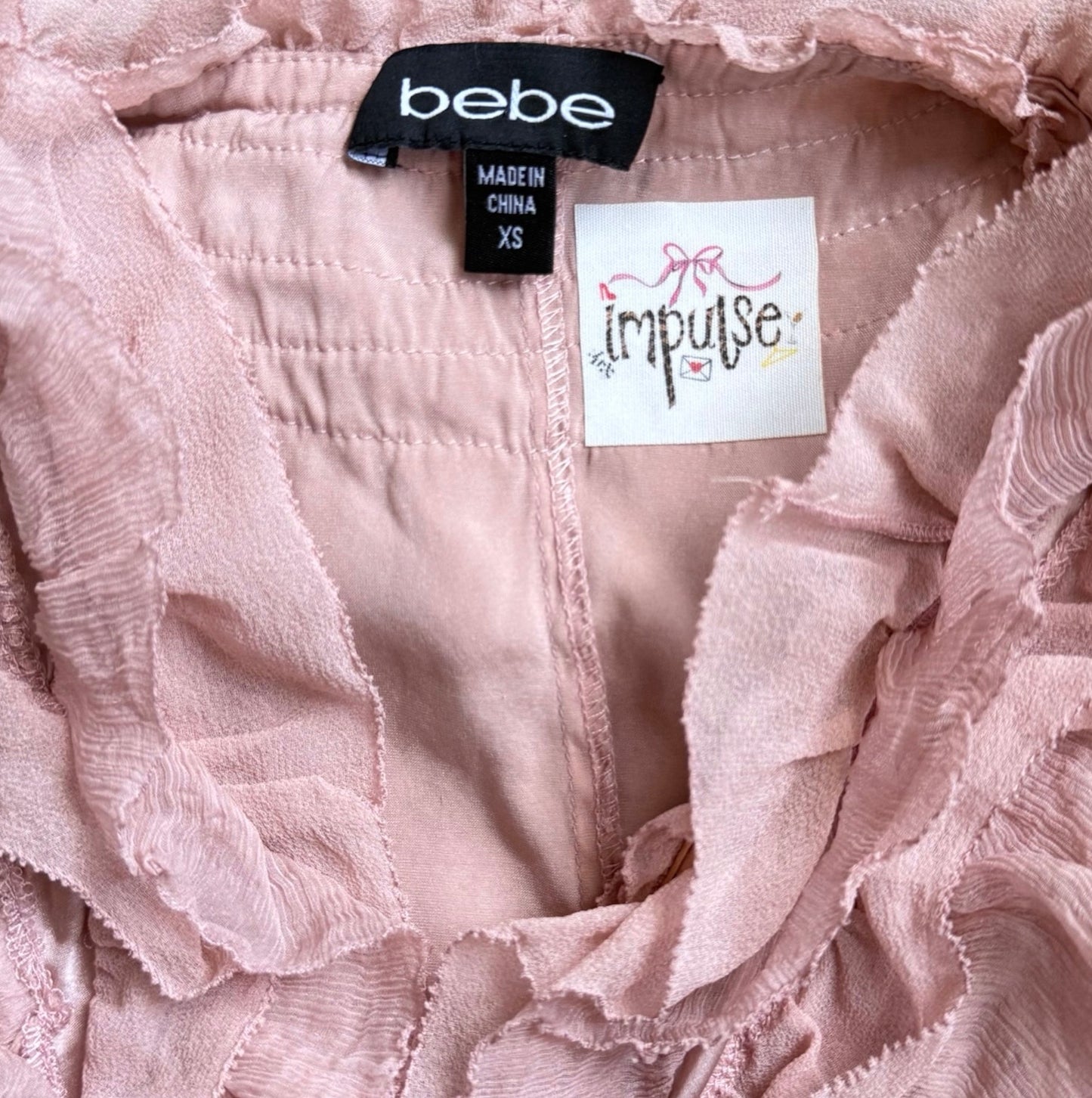 Bebe Ruffled Blouse (XS)