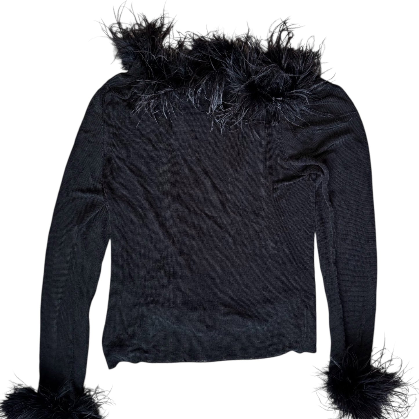 Valerie Stevens Feather Trim Cardigan (M)