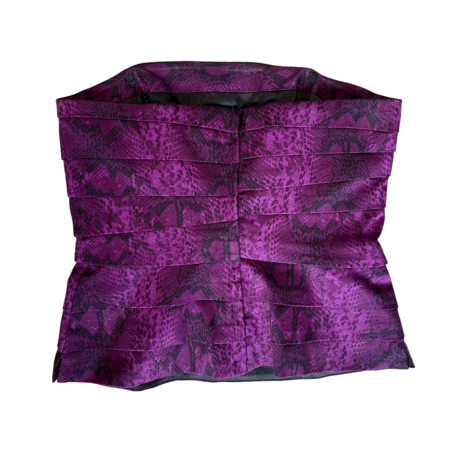 White House Black Market Snakeskin Pleated Corset (M)