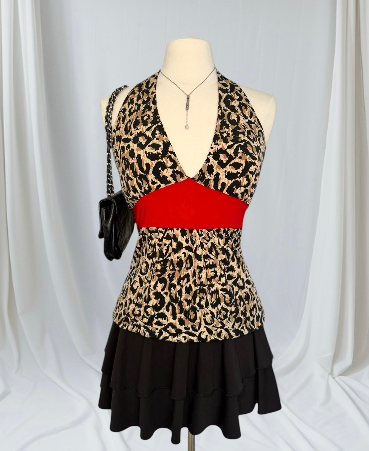 Black Ruffle Mini Skirt