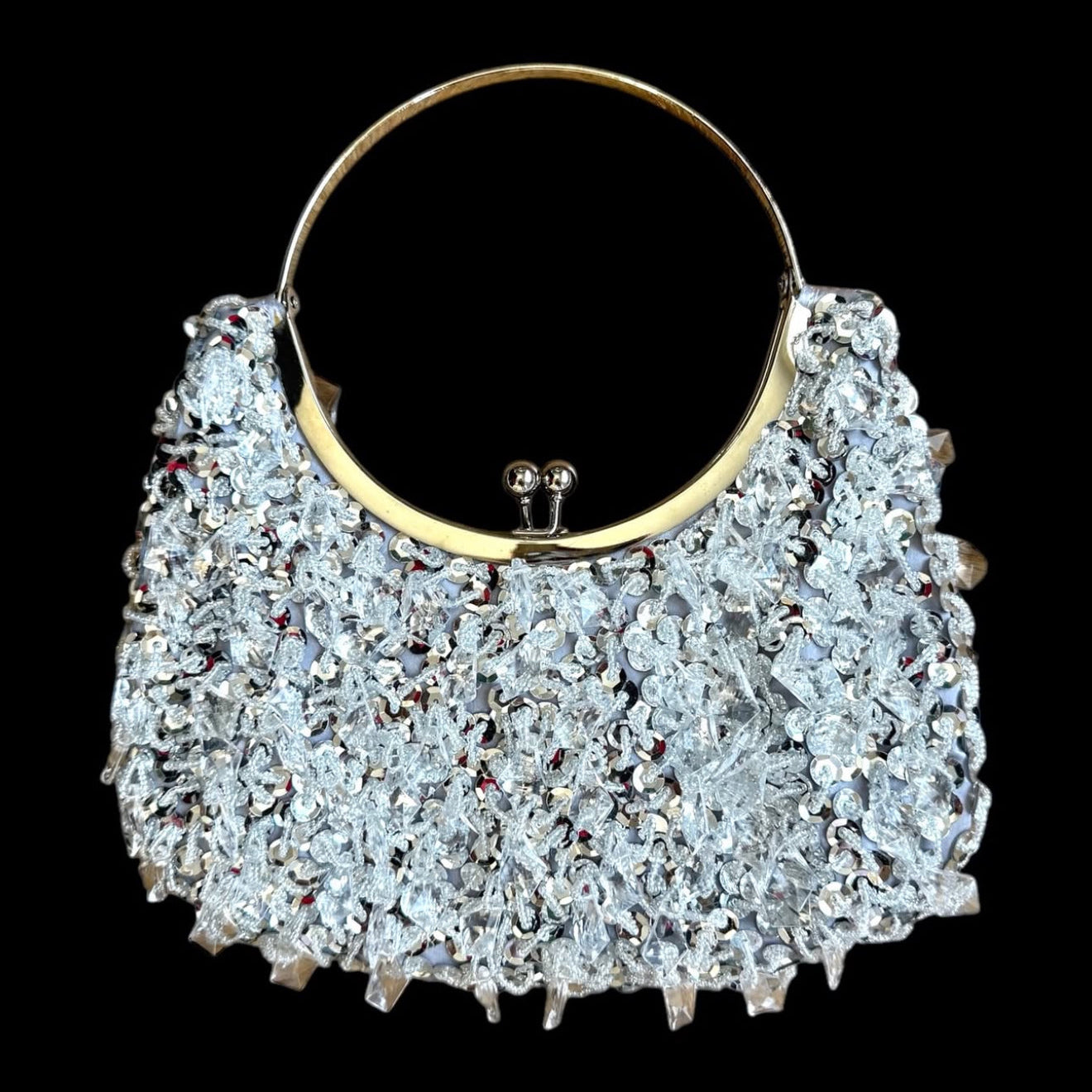 Crystal-Like Beaded Evening Bag