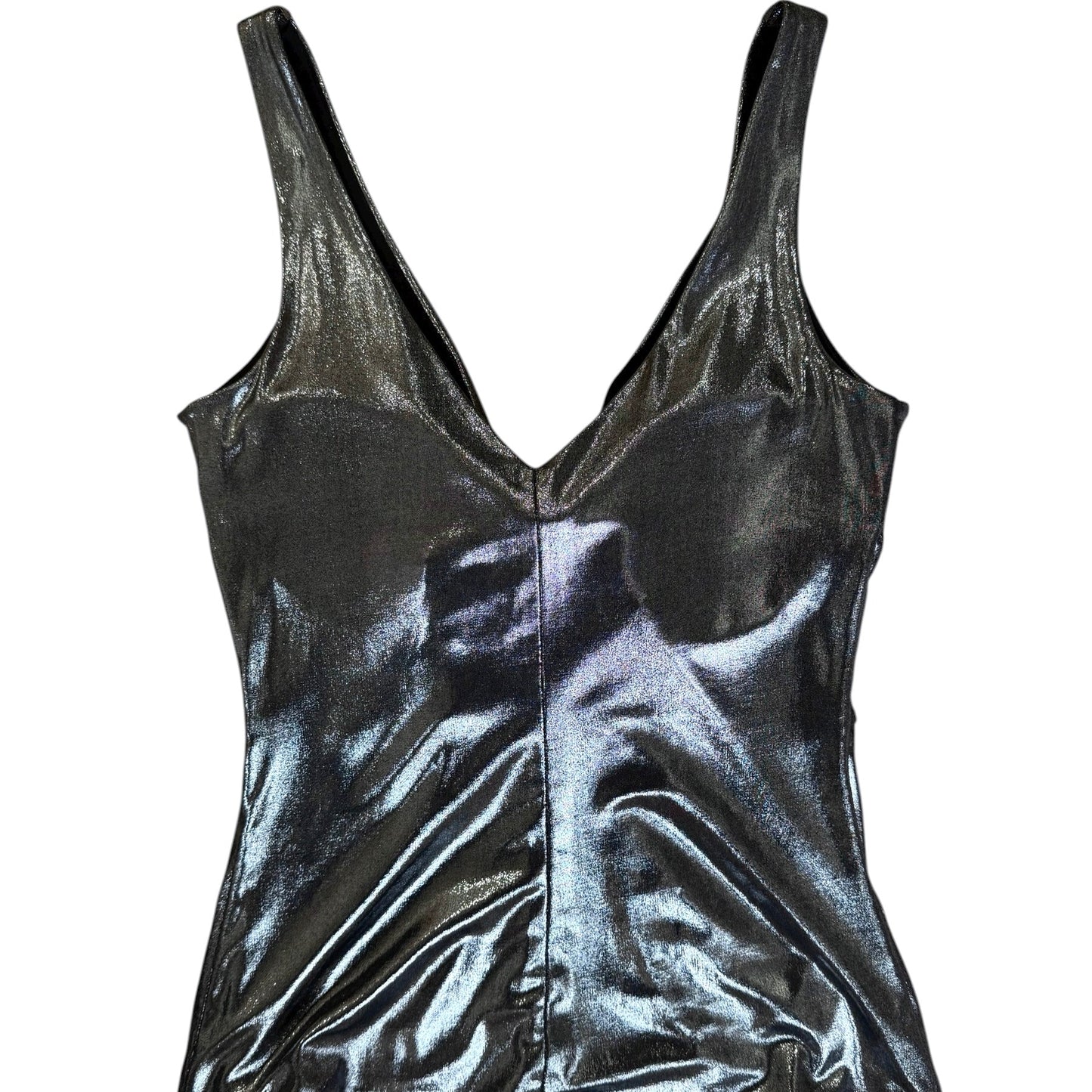 Caché Gunmetal Tank With Built In Bra (S)
