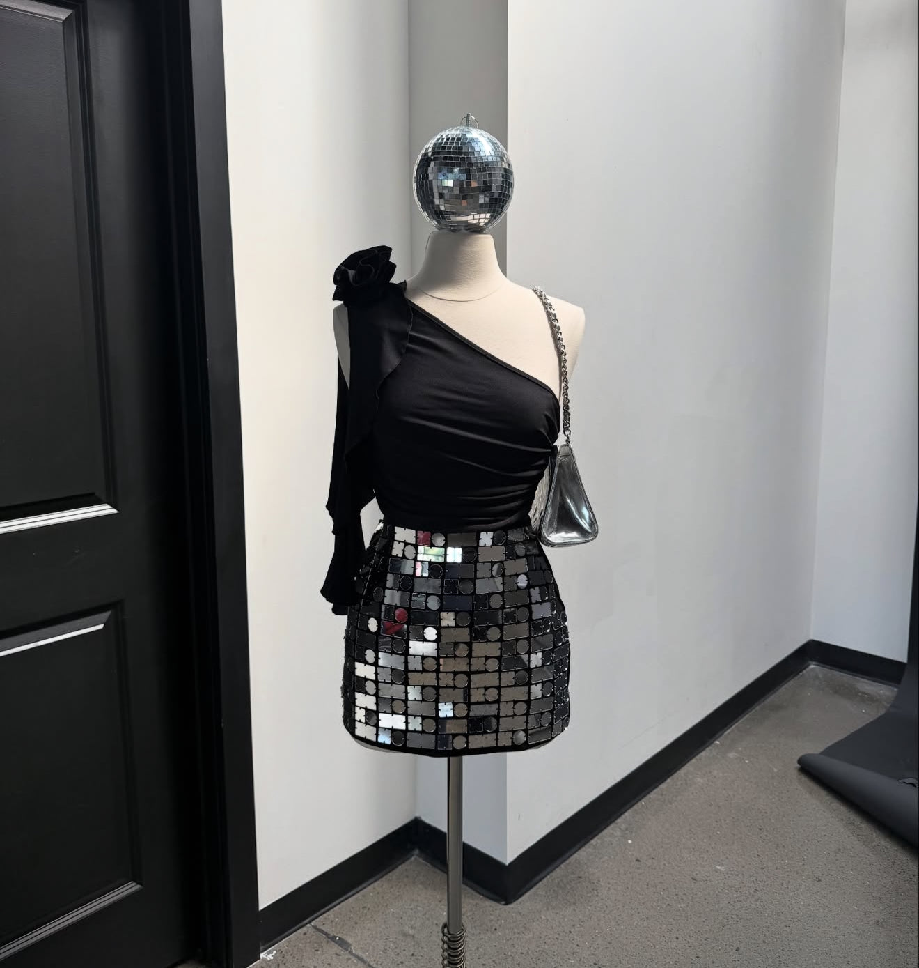 Forever 21 Mirrored Disco Skirt