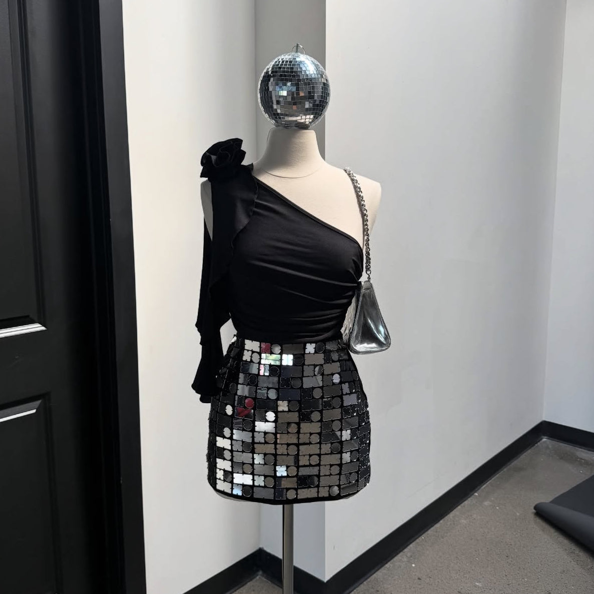 Forever 21 Mirrored Disco Skirt (M)