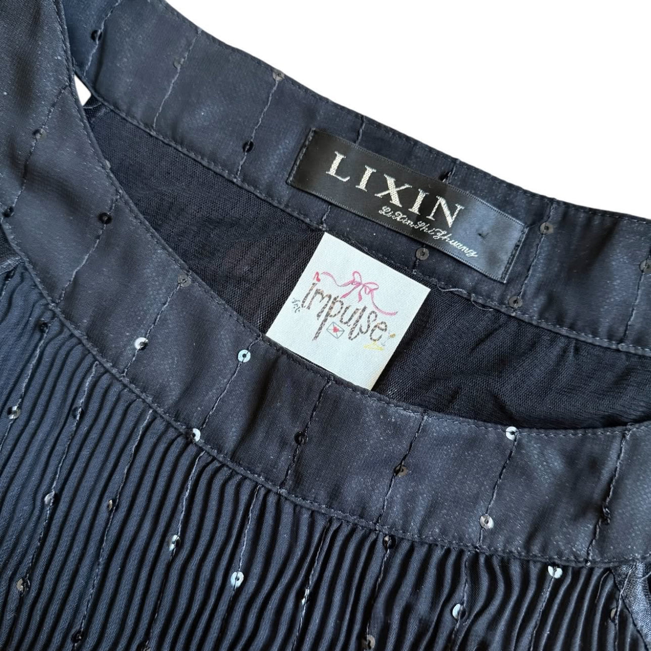 Lixin Pleated Blouse With Sequins (M)