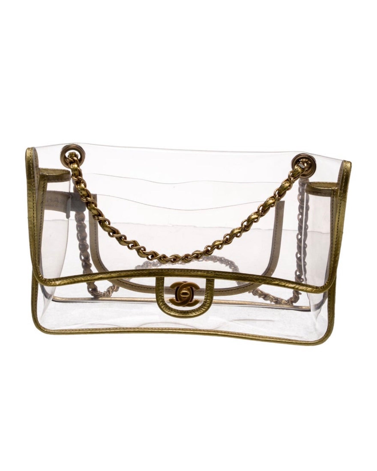 Chanel Medium Clear Single Flap