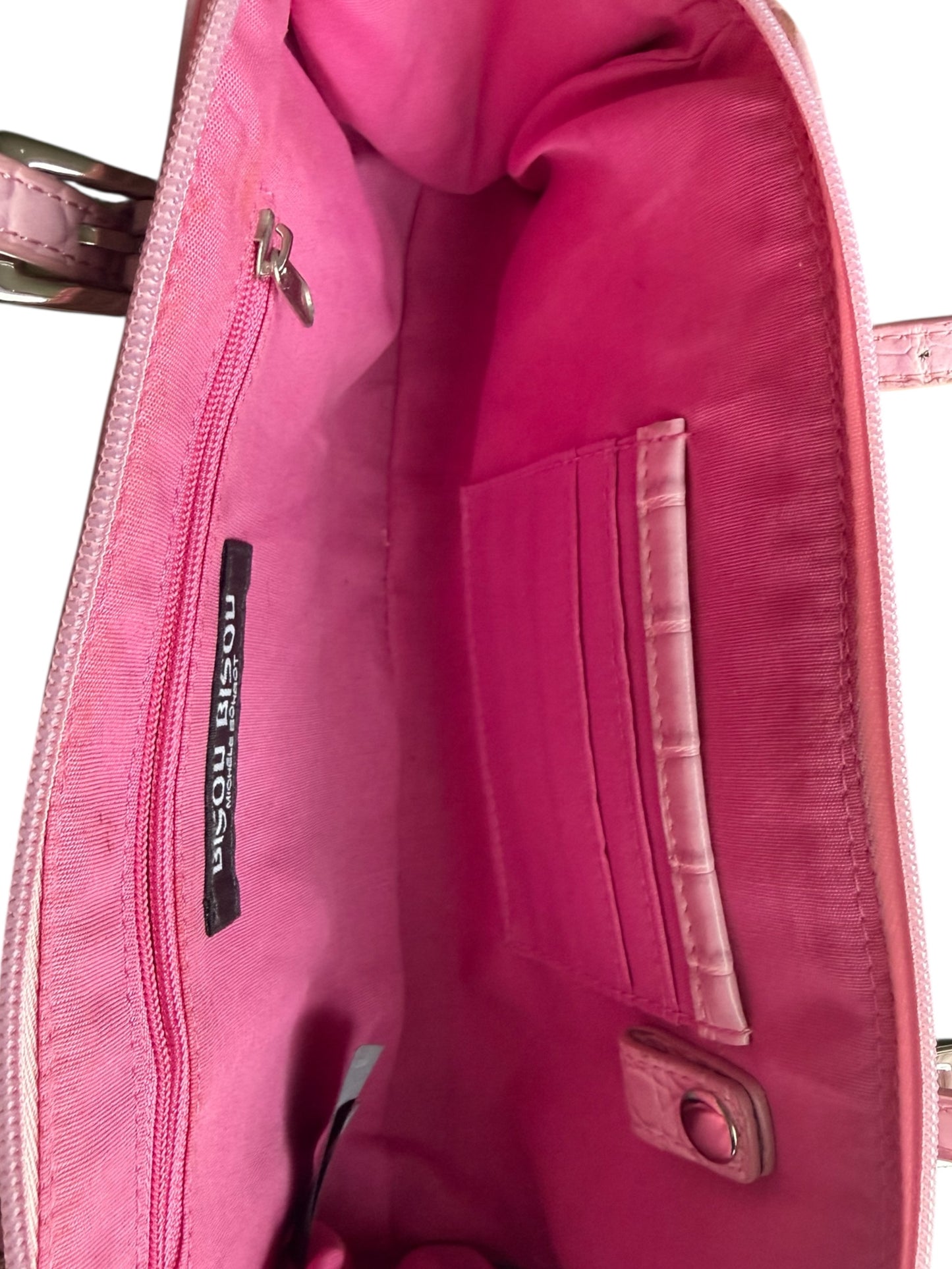 Bisous Bisous Croc Embossed Shoulder Bag