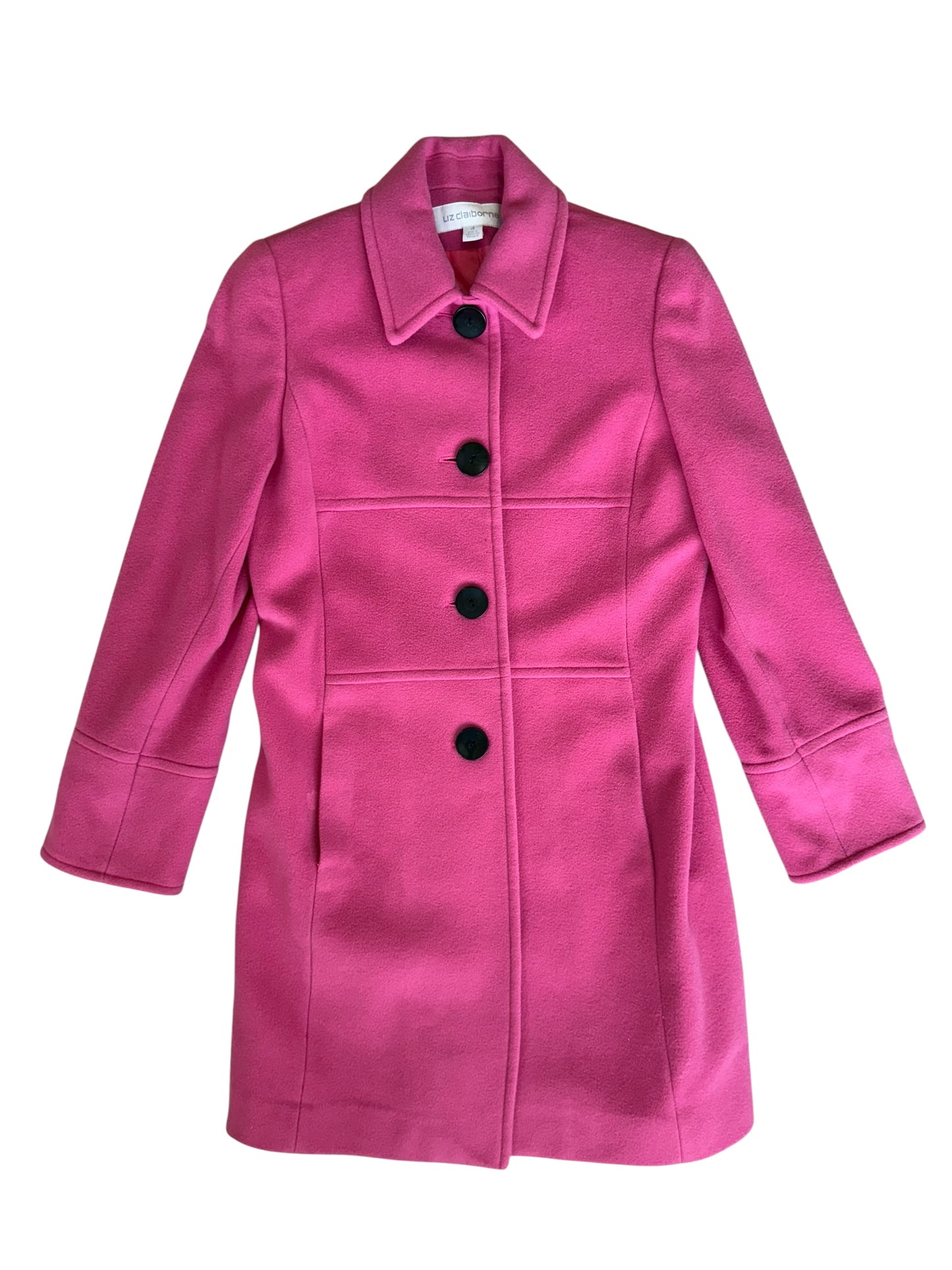 Liz Claiborne Pink Buttoned Peacoat