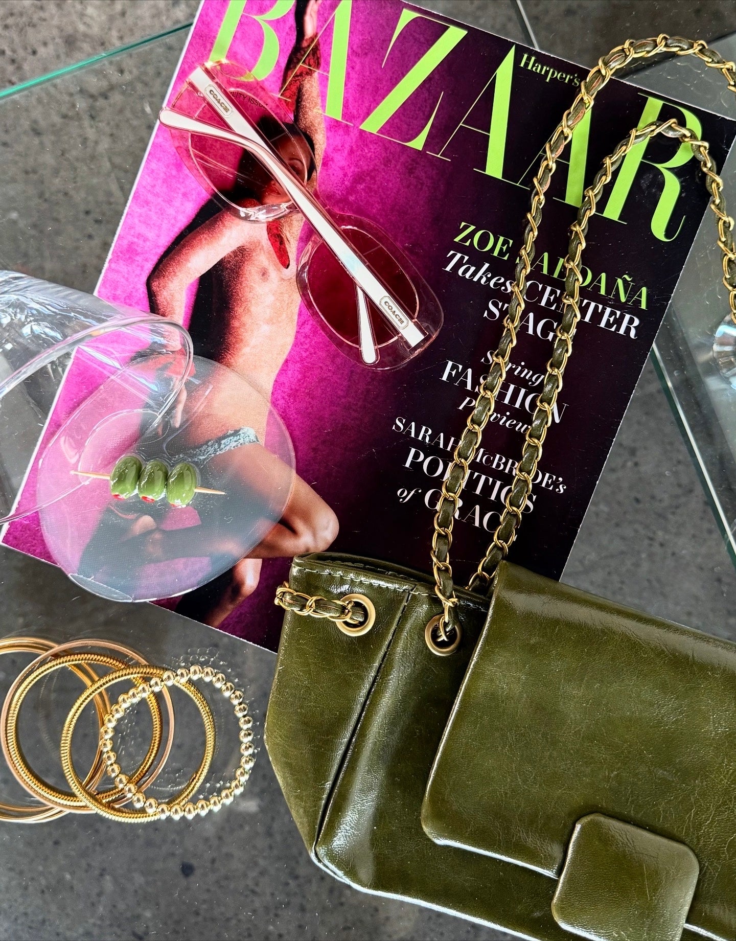 Olive Green Shoulder Bag