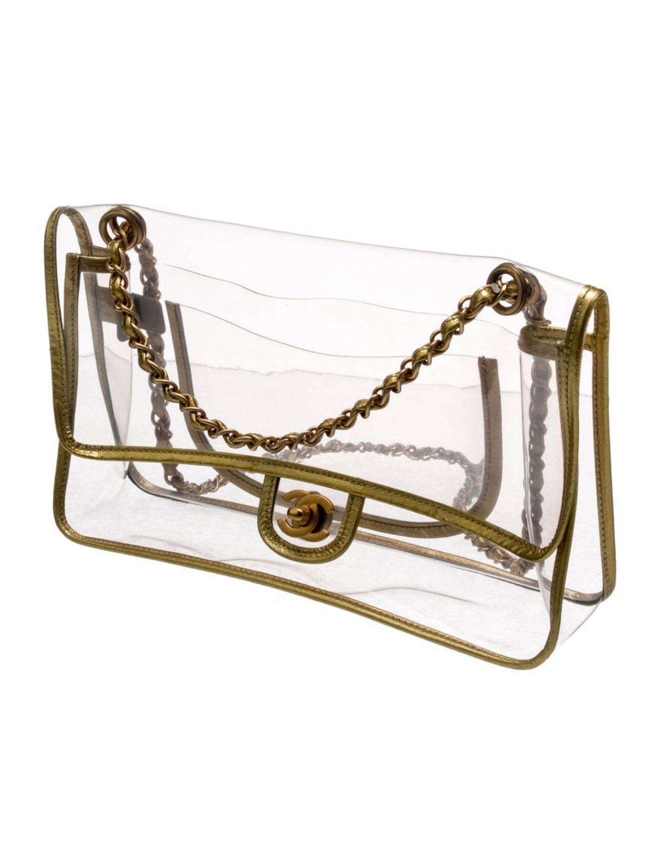 Chanel Medium Clear Single Flap