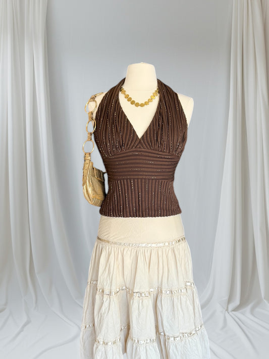 Brown Caché Halter Top
