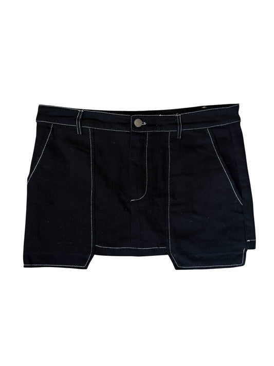 DYLN Black Mini Skirt With White Stitching