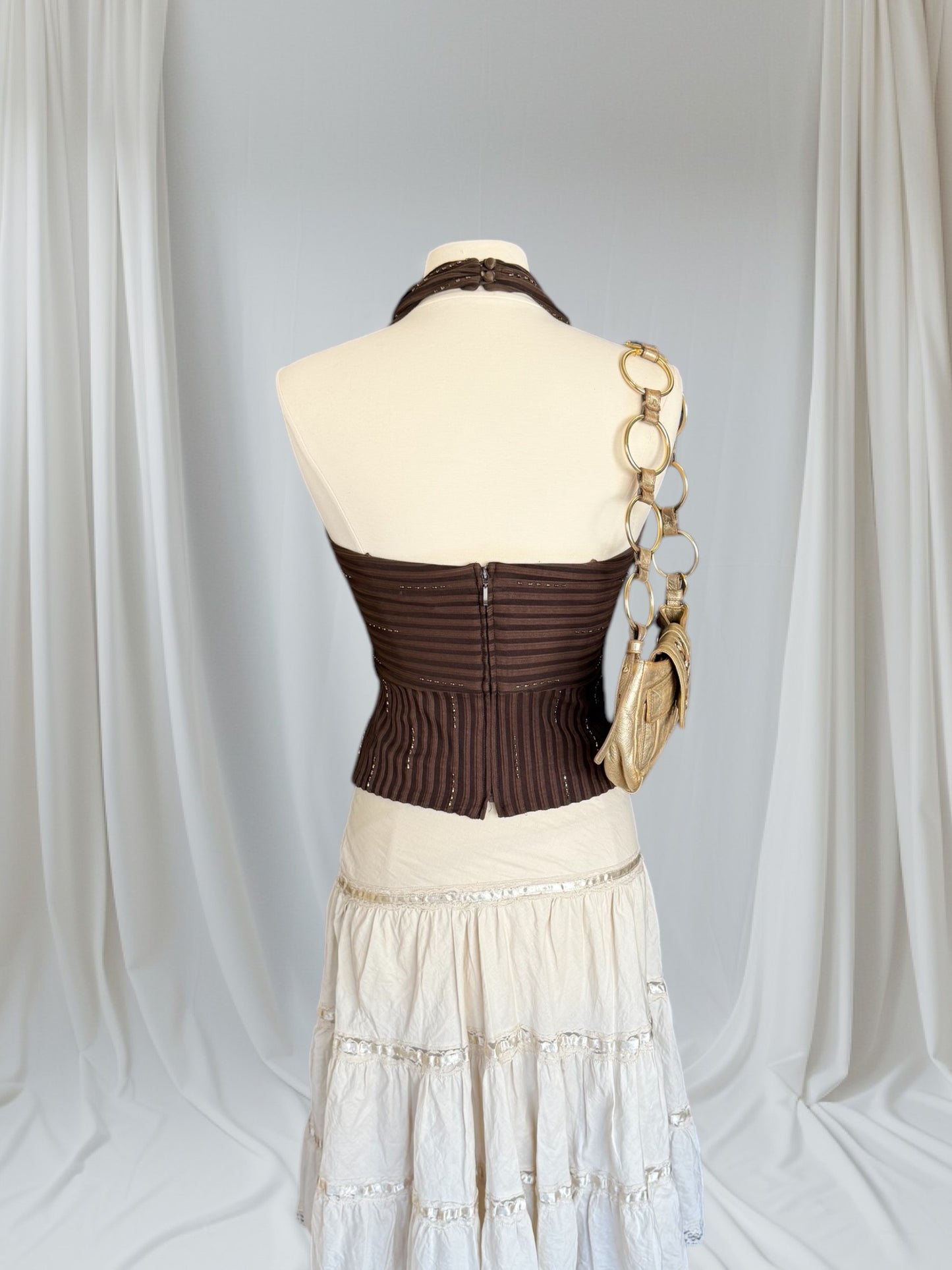 Brown Caché Halter Top