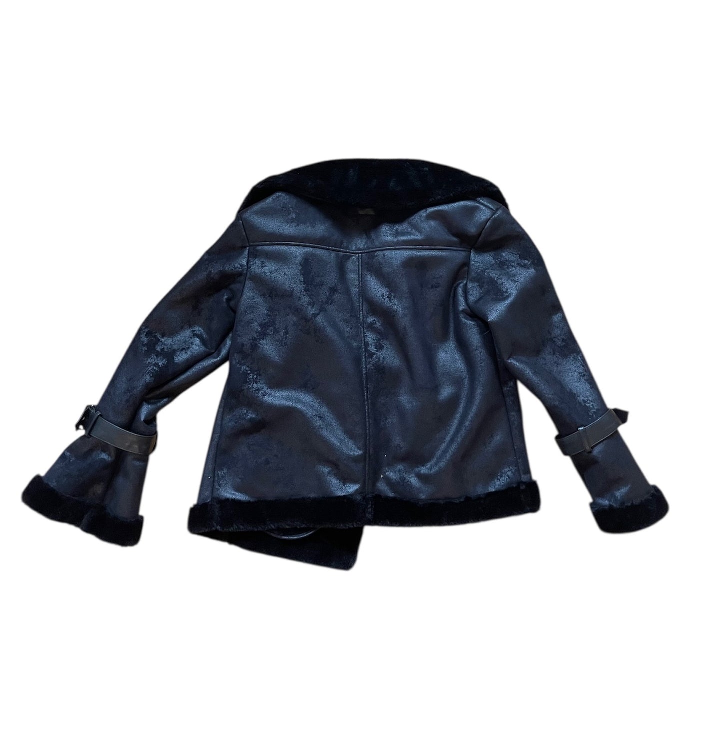 Express Faux Fur & Suede Moto Jacket