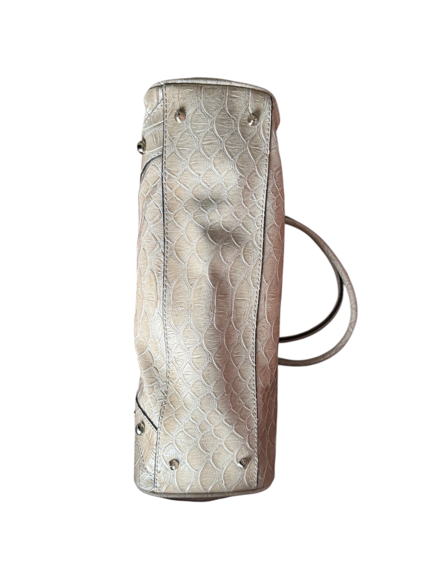 Guess Cream & Silver Crocodile Tote