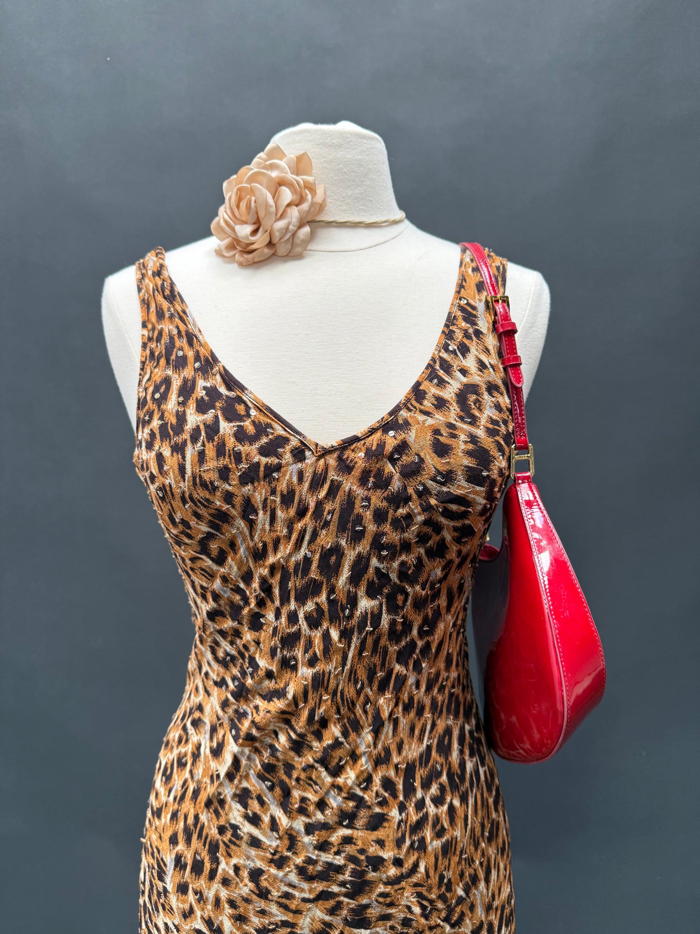 90s Lola P. Glam Leopard Dress