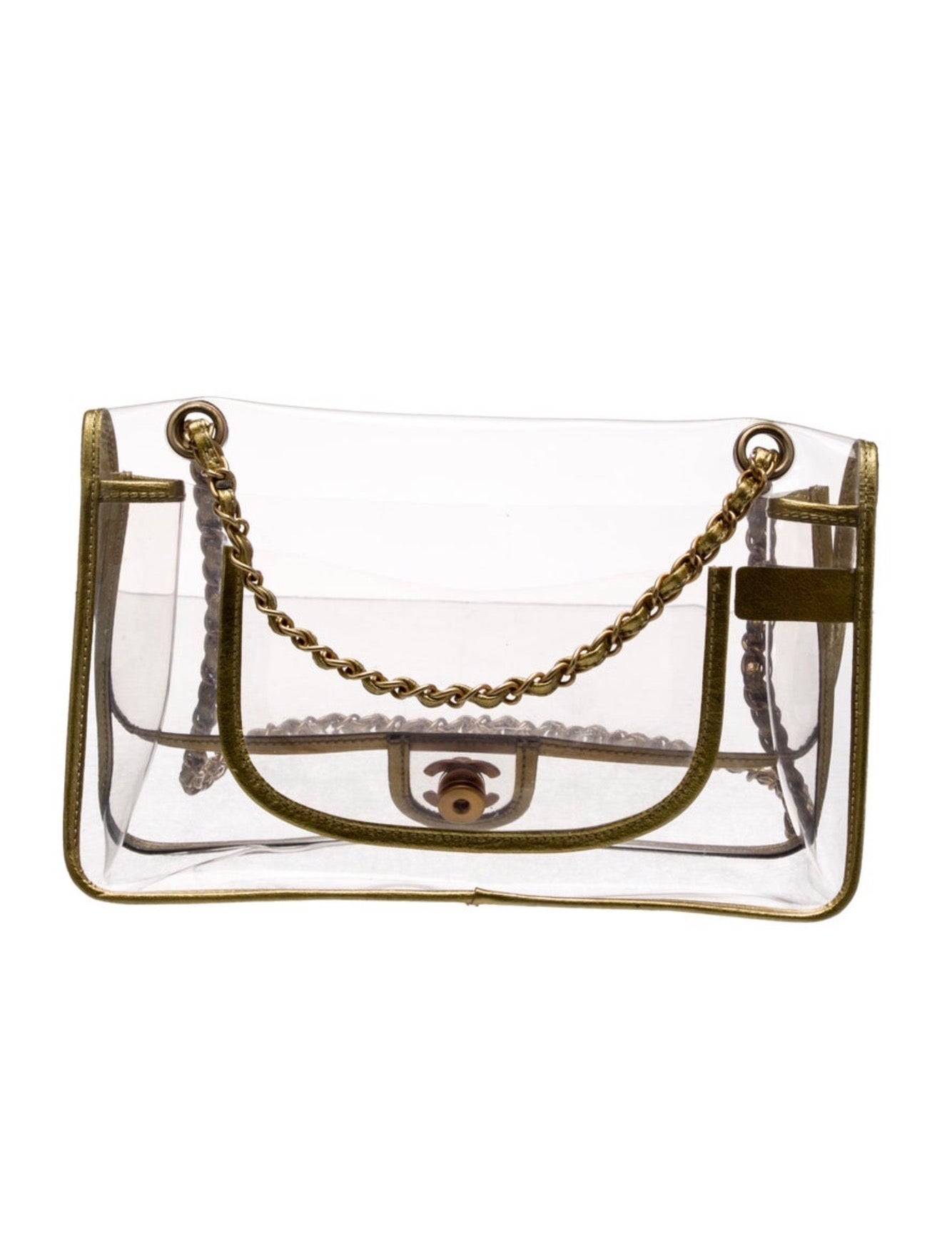 Chanel Medium Clear Single Flap