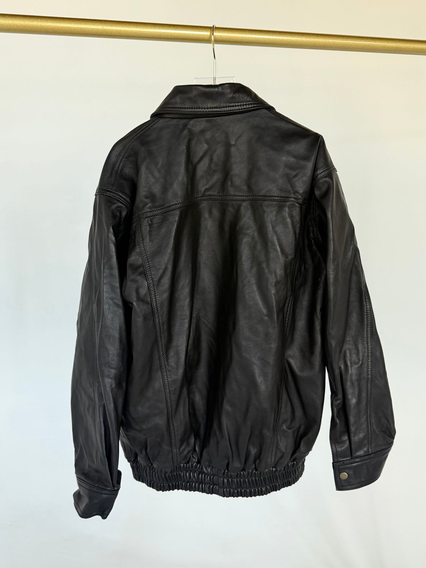 Genuine Leather Bomber Jacket