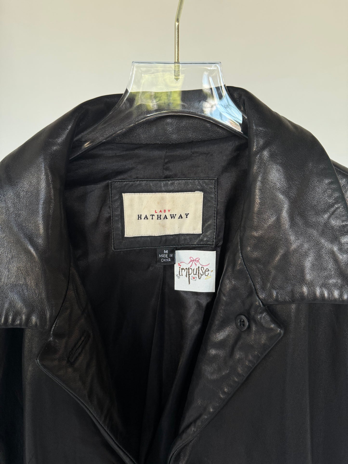 Lady Hathaway Leather Blazer Coat