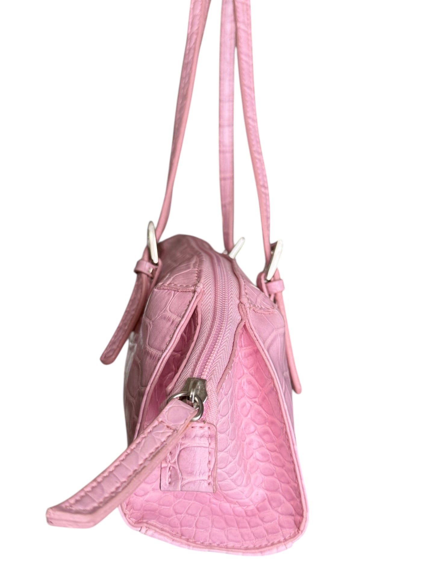 Bisous Bisous Croc Embossed Shoulder Bag