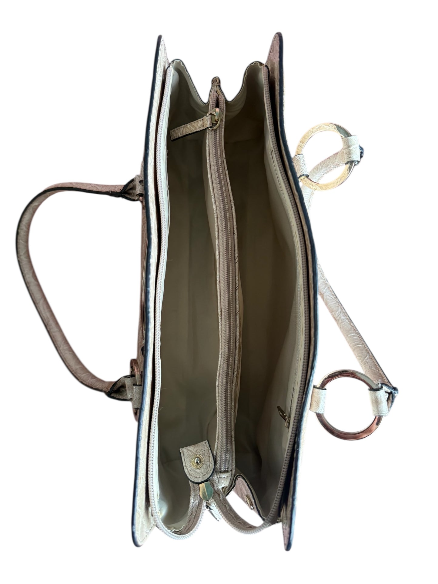 Guess Cream & Silver Crocodile Tote