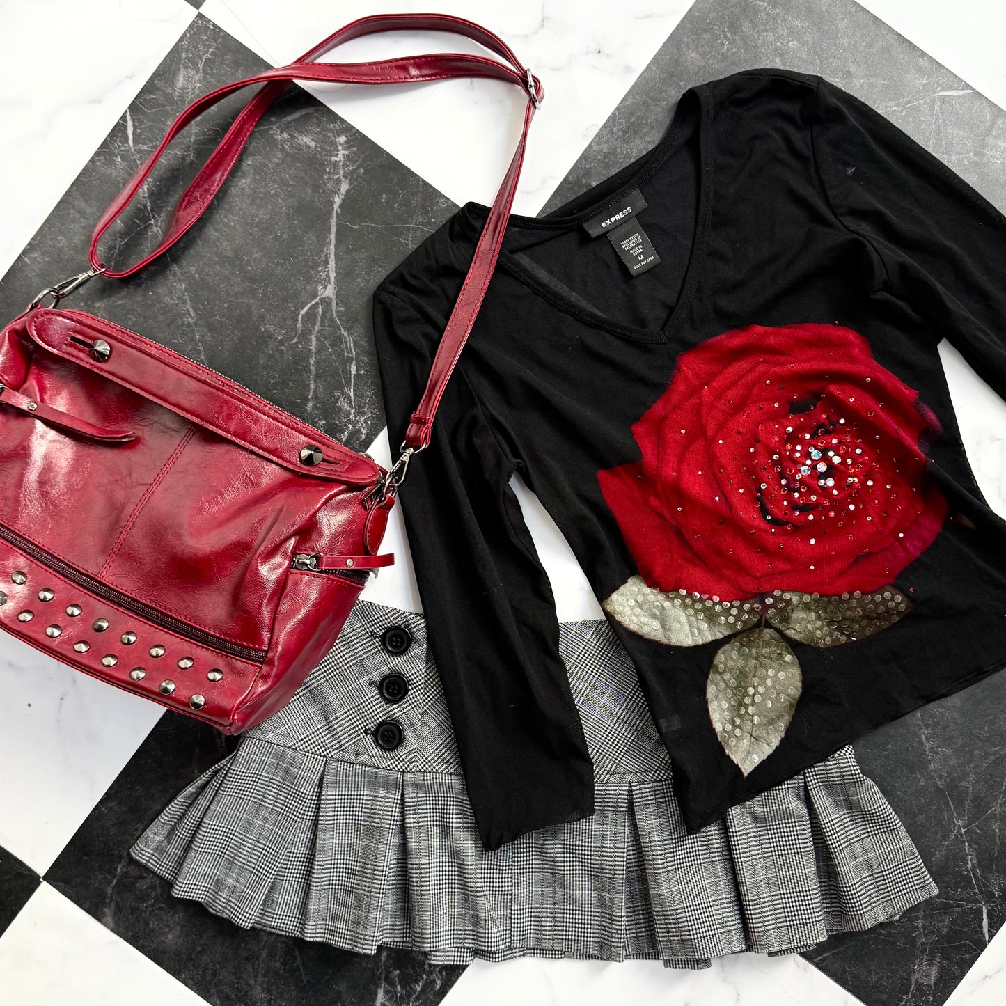 Charolette Russe Plaid Mini Skirt (S)