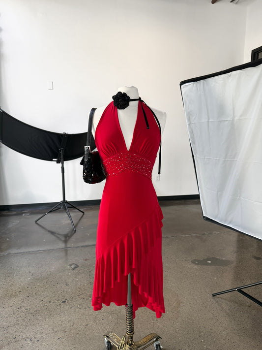 Red Sonnia K Halter Dress