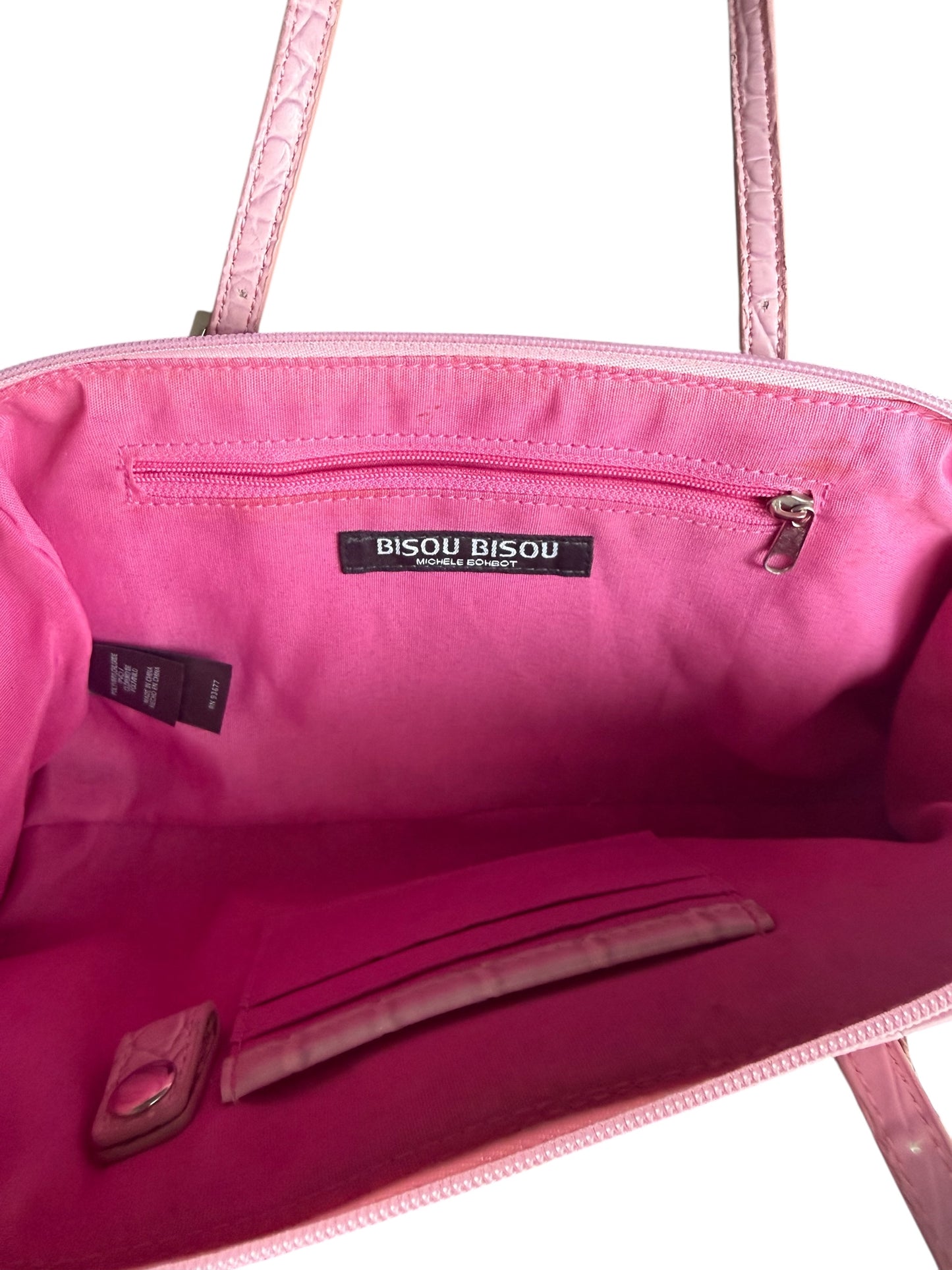 Bisous Bisous Croc Embossed Shoulder Bag