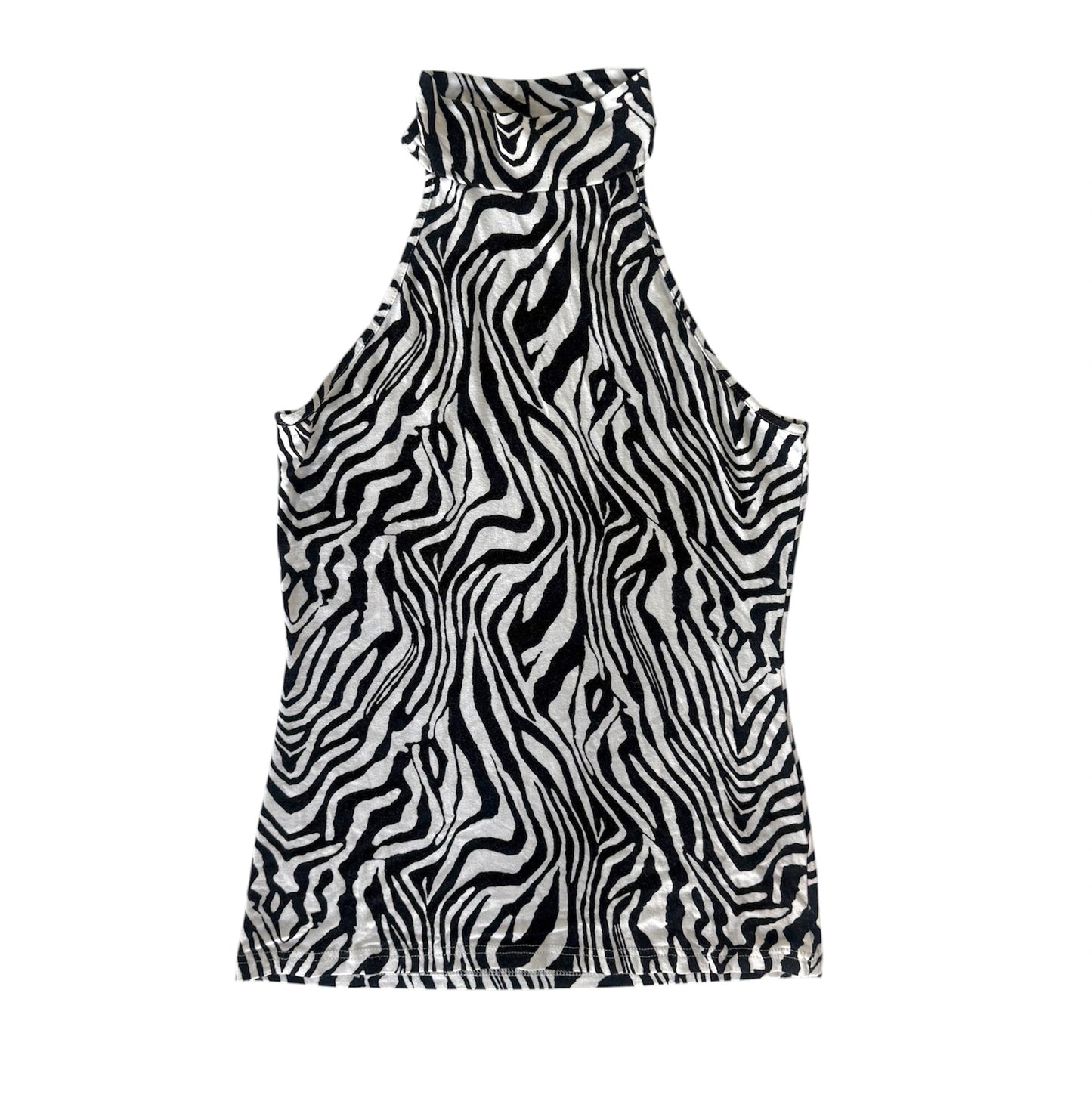 Cliché High Neck Zebra Halter (S)