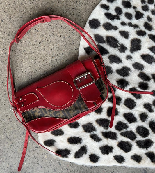‘02 Rare Western Styled Zucca Fendi Baguette