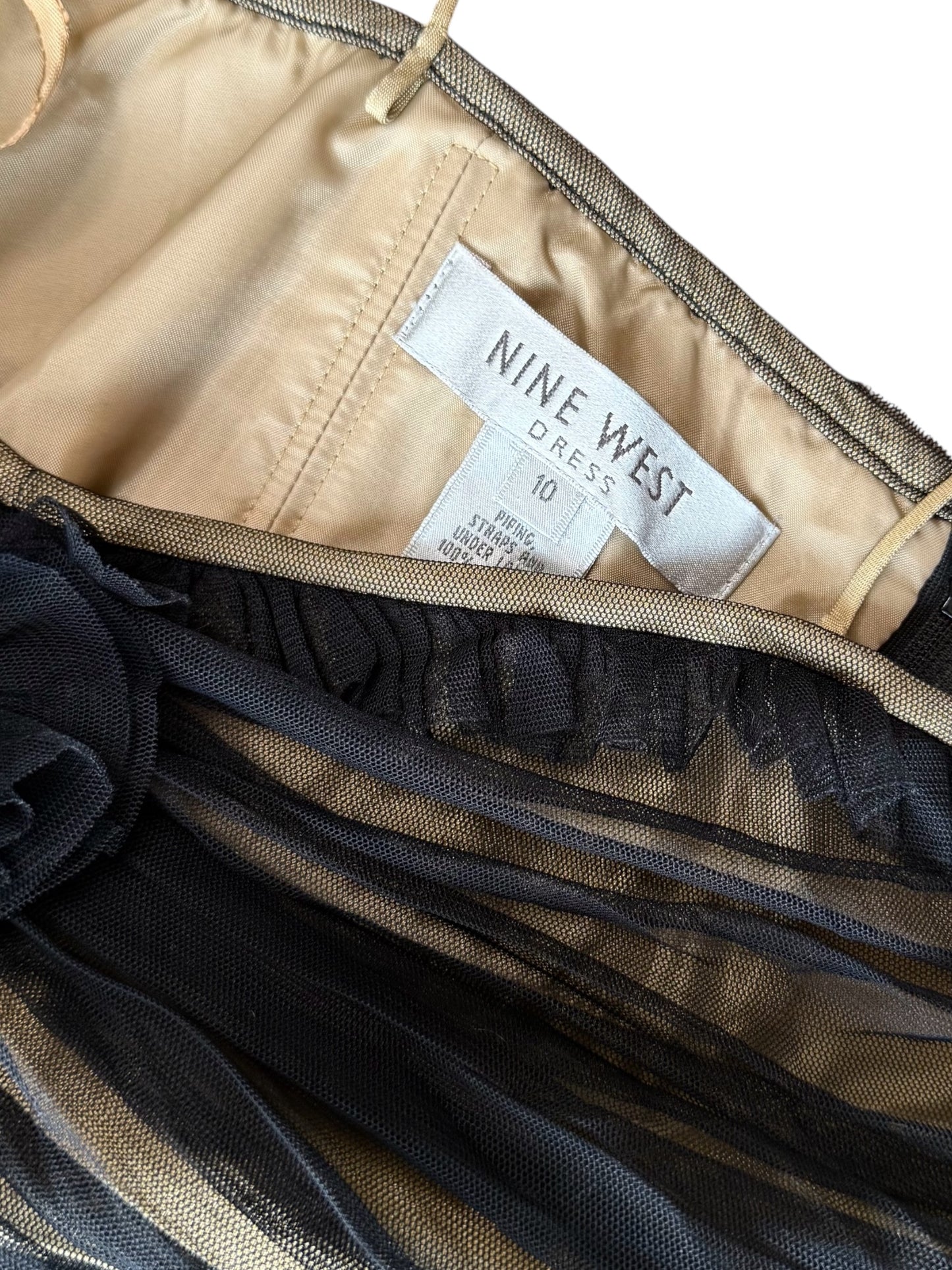 Nine West Ruffled Tulle Camisole With Rosette