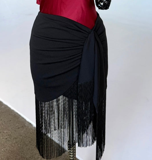 Fringe Midi Skirt
