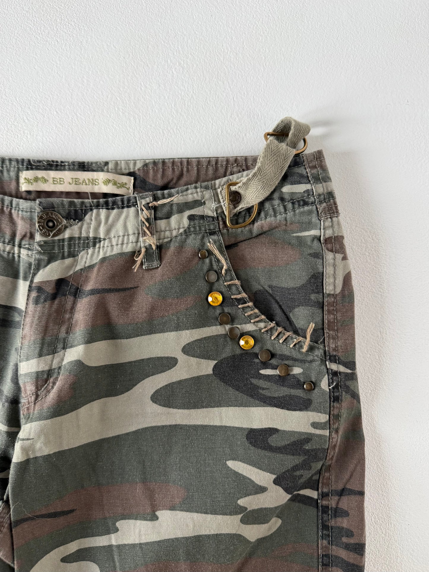 BB Jeans Detailed Camo Cargo Pants
