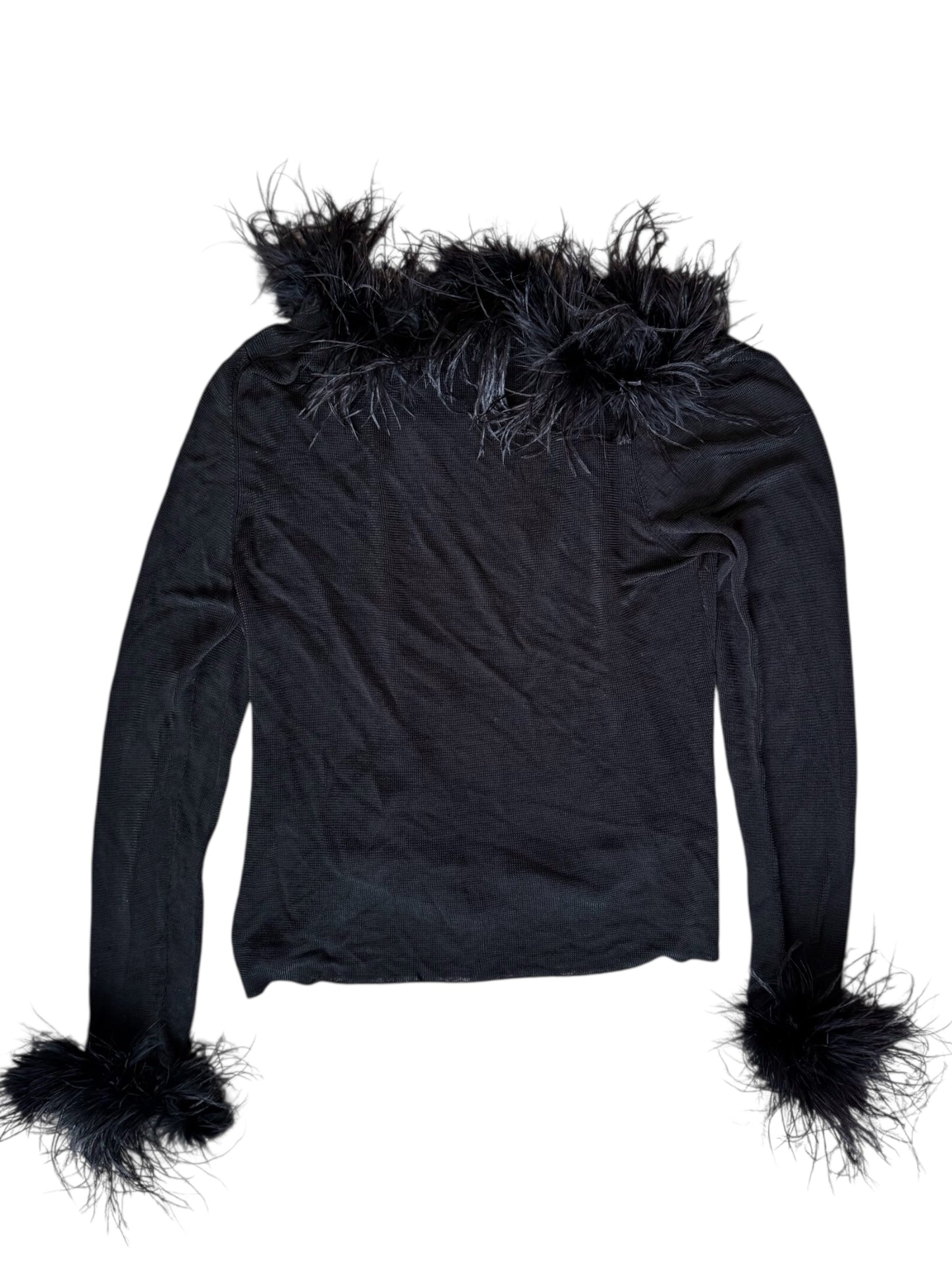 Valerie Stevens Feather Trim Cardigan