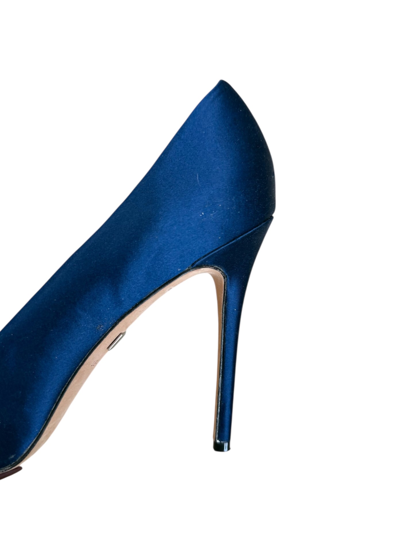 Badgley Mischka Satin Blue Crystal Heels